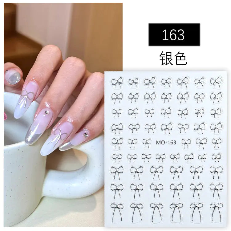 Minimalist Bow Nail Stickers