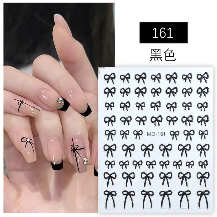 Minimalist Bow Nail Stickers