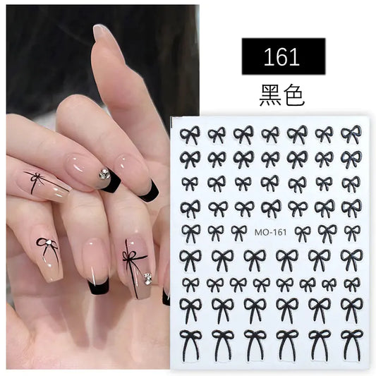 Minimalist Bow Nail Stickers